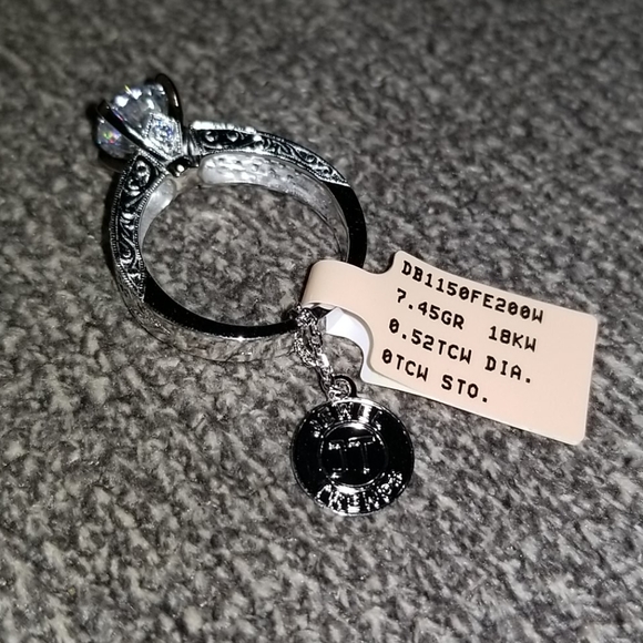 JT Jewel Trends White Gold Overlay Engagement Ring - Picture 10 of 14